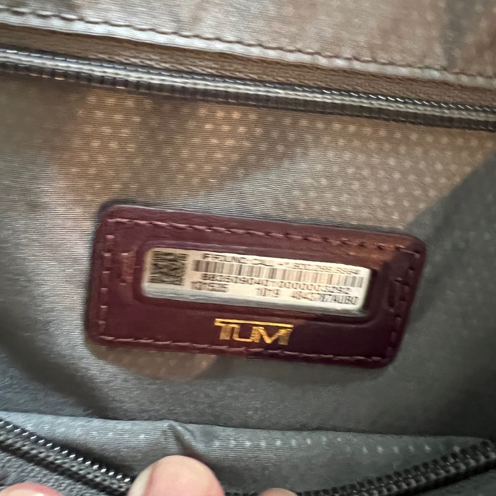 TUMI Burgundy and Gold Backpack - Picture 9 of 9